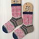 Заказать RussianSocks Вязаные носки из овечьей шерсти с зиг-загами. RussianSocks ВЯЗАНЫЕ НОСКИ ВАРЕЖКИ. Ярмарка Мастеров. . Носки Фото №3