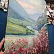 Oil painting 'Mountain Altai, maralnik blooming', ,60-45cm. Pictures. Zhanne Shepetova. My Livemaster. Фото №5