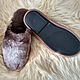 Men's sheepskin Slippers closed. Slippers. Warm gift. Online shopping on My Livemaster.  Фото №2