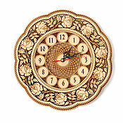 Для дома и интерьера handmade. Livemaster - original item Large round wooden clock 