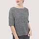 Knitted jumper grey cotton boucle. Jumpers. Yana Levashova Fashion. Online shopping on My Livemaster.  Фото №2