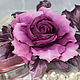Брошь роза из шёлка, цветок из ткани, цветы, Брошь-зажим, Новосибирск,  Фото №1