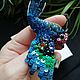 Brooch-pin made of beads in the form of a hummingbird bird as a gift to a friend. Brooches. yuliyamashukova. My Livemaster. Фото №4