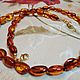 Small amber necklace (Baltic) in 14K gold. Necklace. marusjy. My Livemaster. Фото №4