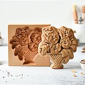 Для дома и интерьера handmade. Livemaster - original item Gingerbread shape Basket with pansies. gingerbread Board. Handmade.