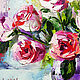 Rose Painting 'Fresh Breath of Roses' Oil Gift to a woman. Pictures. Svetlana Samsonova. My Livemaster. Фото №5
