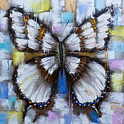 Картины и панно handmade. Livemaster - original item Oil Painting with Butterfly Interior Painting. Handmade.