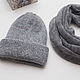 Order Snood knitted scarf for women from kid mohair in two turns gray melange. Scarfland. Livemaster. . Snudy1 Фото №3