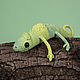 Knitted Chameleon George soft Toy Lizard Green, Amigurumi dolls and toys, Moscow,  Фото №1