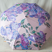 Аксессуары handmade. Livemaster - original item Folding umbrella machine with hand-painted 