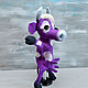 Бибабо: Фиолетовая корова. Кукольный театр. Валяные радости: Аксессуары. Ярмарка Мастеров.  Фото №6