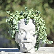 Для дома и интерьера handmade. Livemaster - original item Albert Einstein concrete grey planters, creative gift. Handmade.