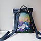 Leather backpack with paintings by Rina Zenyuk.Custom made for Evgenia. Backpacks. Innela- авторские кожаные сумки на заказ.. Online shopping on My Livemaster.  Фото №2
