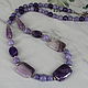 Order Necklace made of amethyst and angelite 'Ah'. Magic box. Livemaster. . Necklace Фото №3