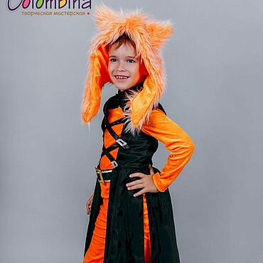карнавальный костюм лисичка для девочки платье нарядное