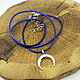 Moonlight pendant on a blue cord, Pendant, Gatchina,  Фото №1