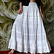Skirt boho summer white with lace Foam sea 2. Boho. Bohemian chic. Skirts. Olgalevas. My Livemaster. Фото №4
