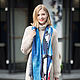 Cashmere Scarf blue pattern color shawl fashion women, Scarves, Shanghai,  Фото №1