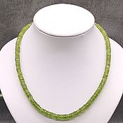 Работы для детей, handmade. Livemaster - original item Silver 925pr.Beads natural stone chrysolite(olivine). Handmade.