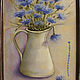 Pastel painting in a frame flowers A study in CORNFLOWER TONES. Pictures. pictures & decor of TanyaSeptember. My Livemaster. Фото №6