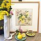  A picture embroidered with a cross Lemons from the Botany series. Pictures. Matania. My Livemaster. Фото №6