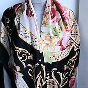 Аксессуары handmade. Livemaster - original item Copy of Large silk scarf in Burberry style, shawl. Handmade.