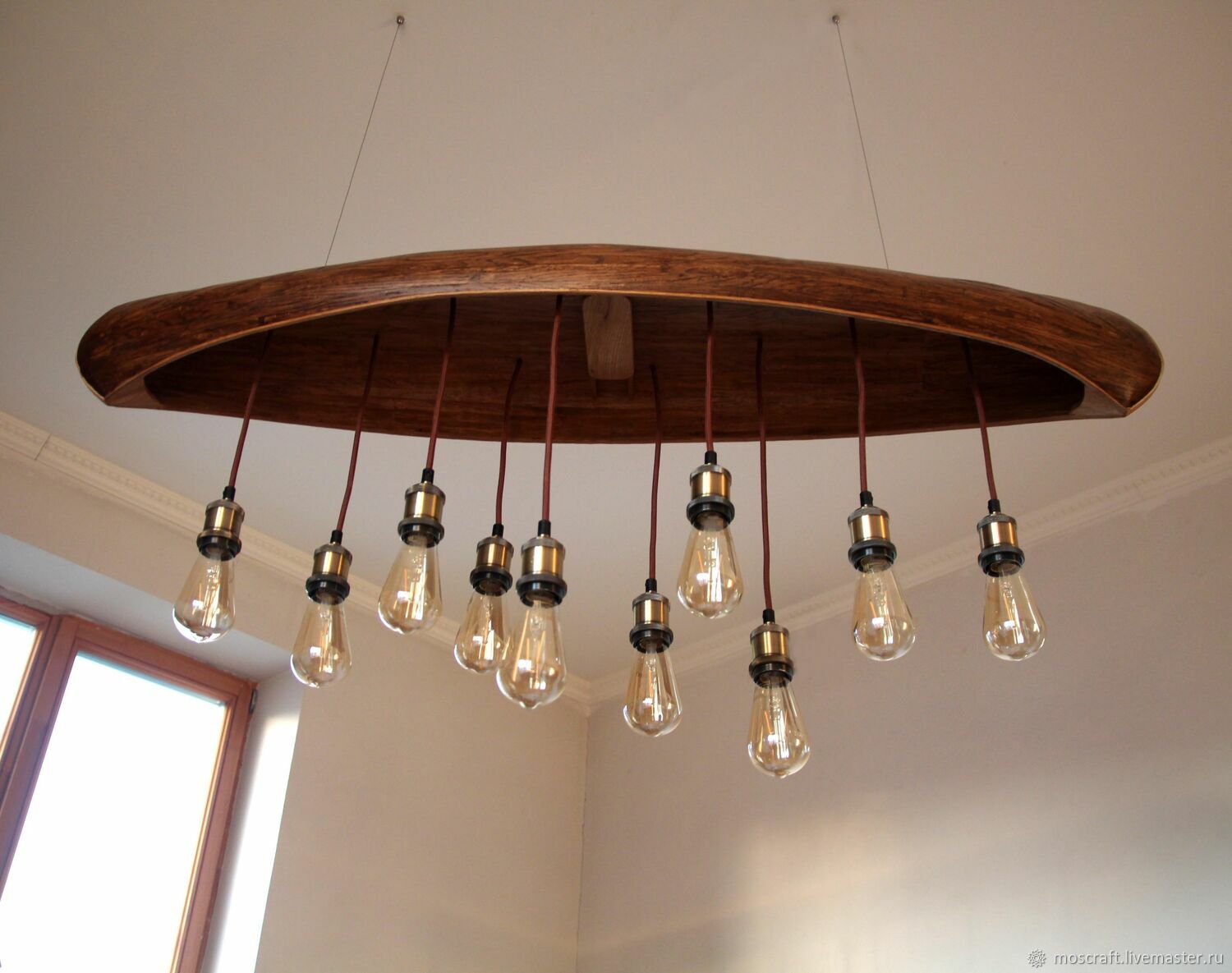 Люстра лофт Каноэ из дуба в интернет-магазине Ярмарка Мастеров по цене ...