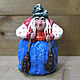 Baba Yaga - a toy made of cotton, Miniature figurines, Moscow,  Фото №1