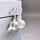 Matte Light earrings-rhinestone/silver for small work. Earrings. LovelyStones. Online shopping on My Livemaster.  Фото №2