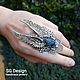 Angel ring Variscite, a large ring with wings, Rings, Yalta,  Фото №1