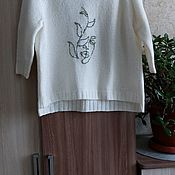 Одежда handmade. Livemaster - original item Sweaters:Inspiration sweater italian merino with embroidery. Handmade.