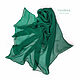 Silk Handkerchief Emerald Green handkerchief Batik silk 100%. Shawls1. Silk Batik Watercolor ..VikoBatik... My Livemaster. Фото №4