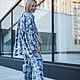 Костюм пижамный клетку из натурального фуле Blue, Костюмы, Москва,  Фото №1
