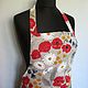 Linen kitchen apron apron For gardening Chamomile Poppies Cornflowers C, Aprons, Jelgava,  Фото №1