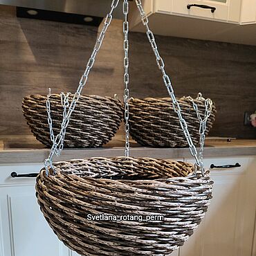 Кашпо из ротанга 12 литров в интернет-магазине Ярмарка Мастеров по цене ...