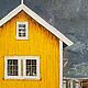 Картина маслом ЛОФОТЕНЫ желтый домик, Норвегия. Картины. ТАТИ КАРТИНЫ. Ярмарка Мастеров.  Фото №4