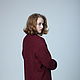 Order Coat straight jacket oversized Burgundy classics for spring. Voielle. Livemaster. . Coats Фото №3