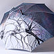 Hand-painted umbrella ' Branches and starry sky'. Umbrellas. UmbrellaFineArt. My Livemaster. Фото №4