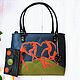 Анри Матисс. Кожаная сумка синяя зеленая "Танец", Classic Bag, Bologna,  Фото №1