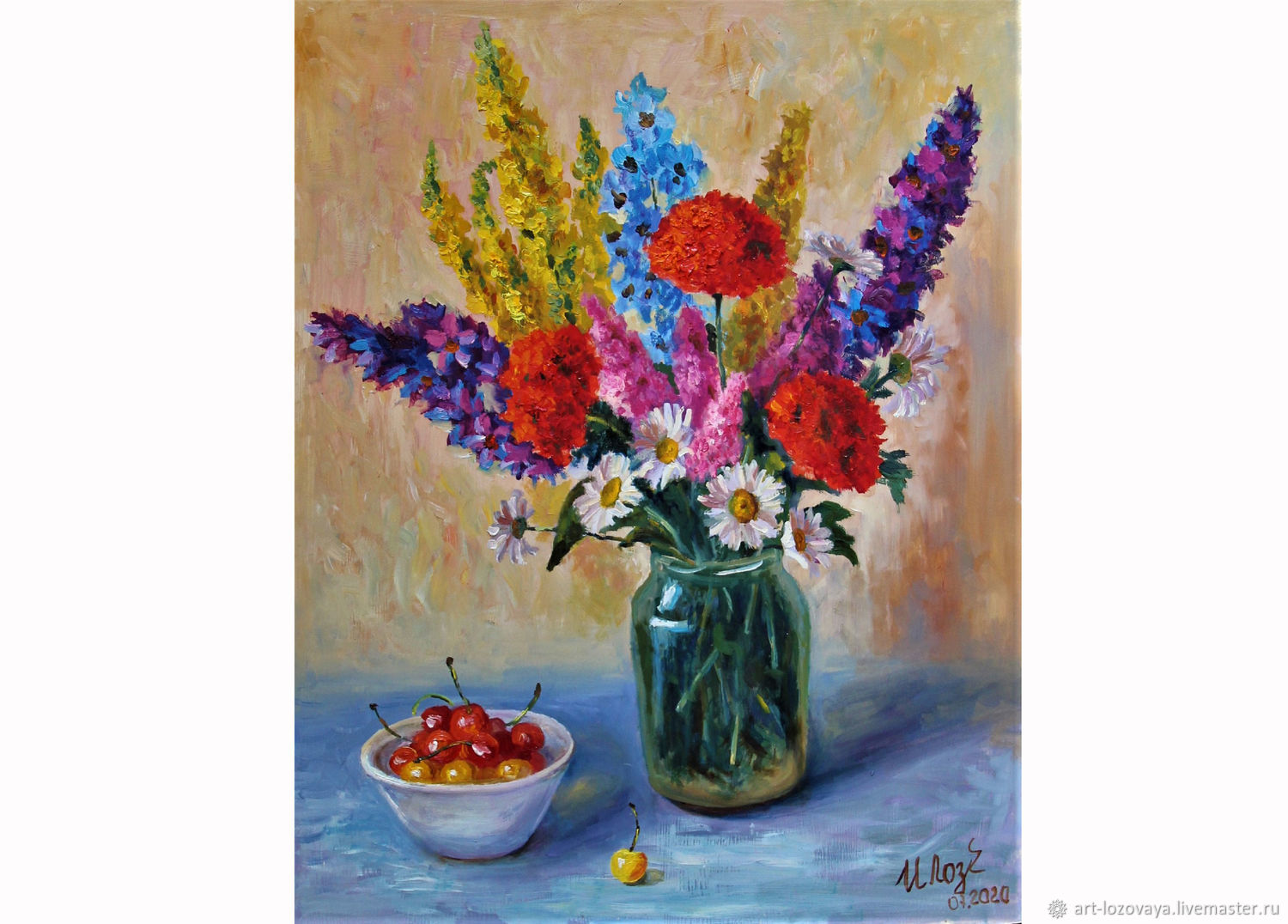 Картина Букет Цветов в интернет-магазине на Ярмарке Мастеров | Картины ...