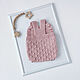 Newborn gift: Knitted bodysuit for girls, pink, 0-3 months. Gift for newborn. babyshop. My Livemaster. Фото №6