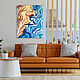 Large abstract painting in the living room Kiss 80h100 cm. Pictures. larisa-chigirina (larisa-chigirina). My Livemaster. Фото №4