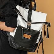 Сумки и аксессуары handmade. Livemaster - original item Backpacks: Backpack: Traveller Woman - White. Handmade.
