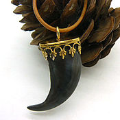 Фен-шуй и эзотерика handmade. Livemaster - original item Amulet pendant bear claw 6-7 cm bronze with gilding. Handmade.