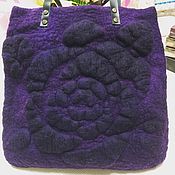 Сумки и аксессуары handmade. Livemaster - original item Shopping bag felted black rose. Handmade.