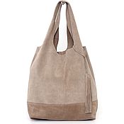 Сумки и аксессуары handmade. Livemaster - original item Suede Beige Bag Women`s Bag Bag String Bag. Handmade.