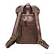 Backpack leather female brown Milk chocolate Mod R13p-722. Backpacks. Natalia Kalinovskaya. My Livemaster. Фото №5