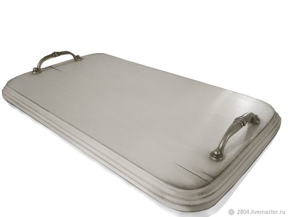 Подносы: Поднос деревянный Белый в интернет-магазине Ярмарка Мастеров ...