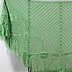Pistachio Shawl 200*110 Crocheted Triangular with Tassels #005, Shawls, Nalchik,  Фото №1