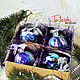 A set of Magic balls 'Northern lights' on ELCO glass, Christmas decorations, Moscow,  Фото №1
